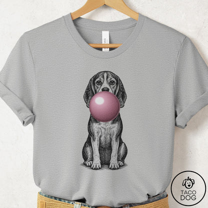Beagle Gum Bubblegum T-Shirt Athletic Heather Taco-Dog