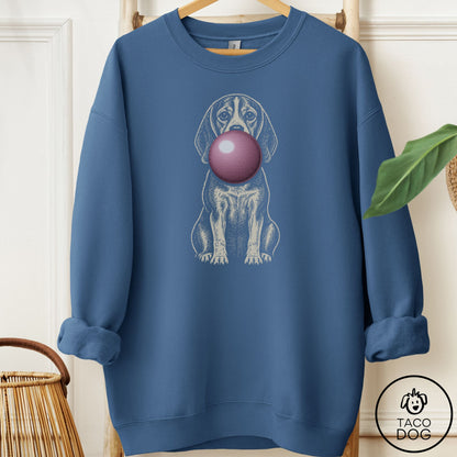 Beagle Gum Bubblegum Sweatshirt Indigo Blue Taco-Dog