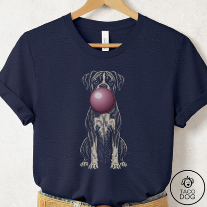 Boxer Gum Bubblegum T-Shirt Heather Midnight Navy Taco-Dog