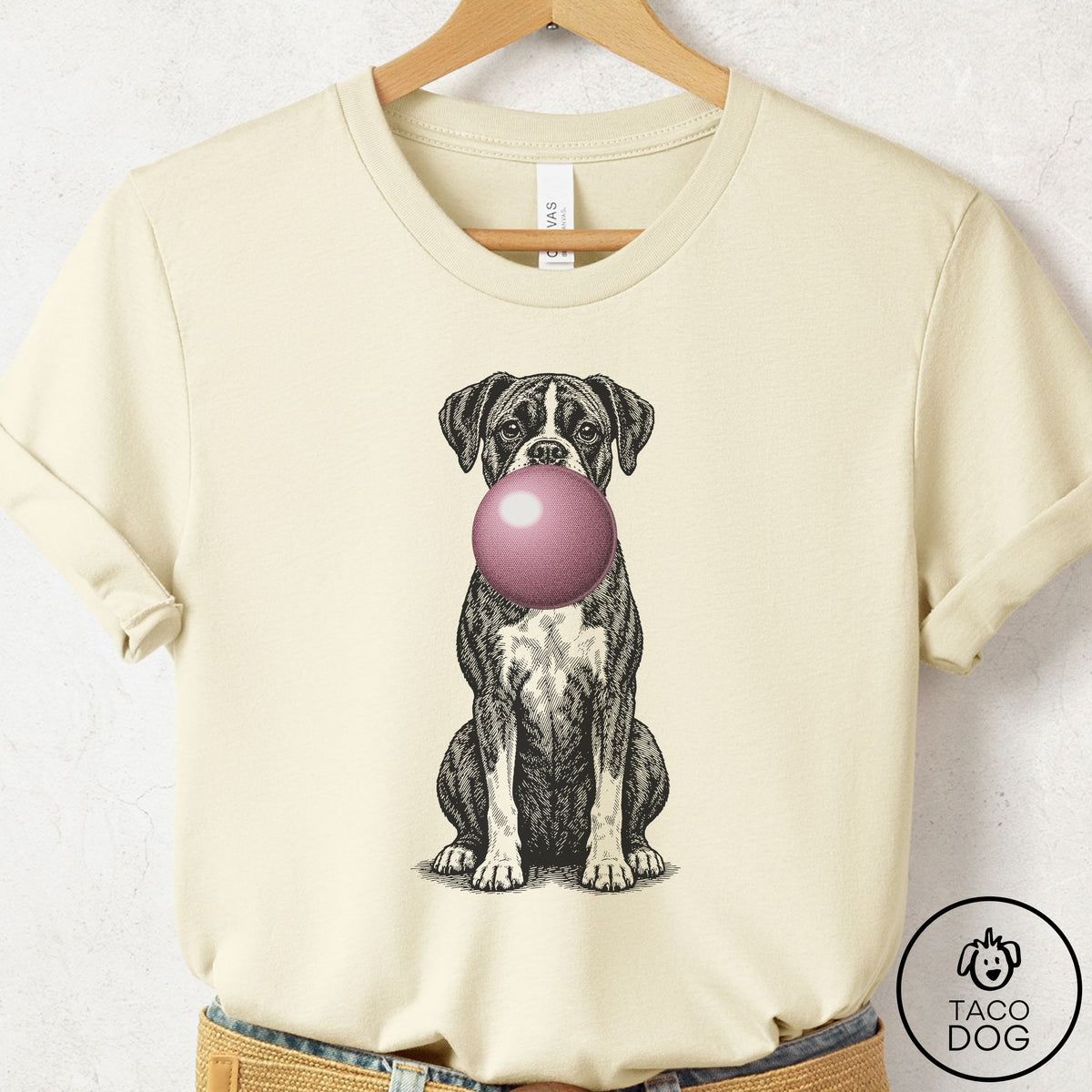 Boxer Gum Bubblegum T-Shirt Natural Taco-Dog