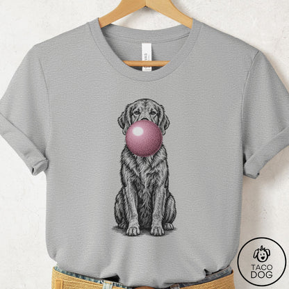 Golden Retriever Gum Bubblegum T-Shirt Athletic Heather Taco-Dog