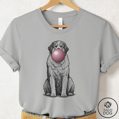 Great Pyrenees Gum Bubblegum T-Shirt Athletic Heather Taco-Dog