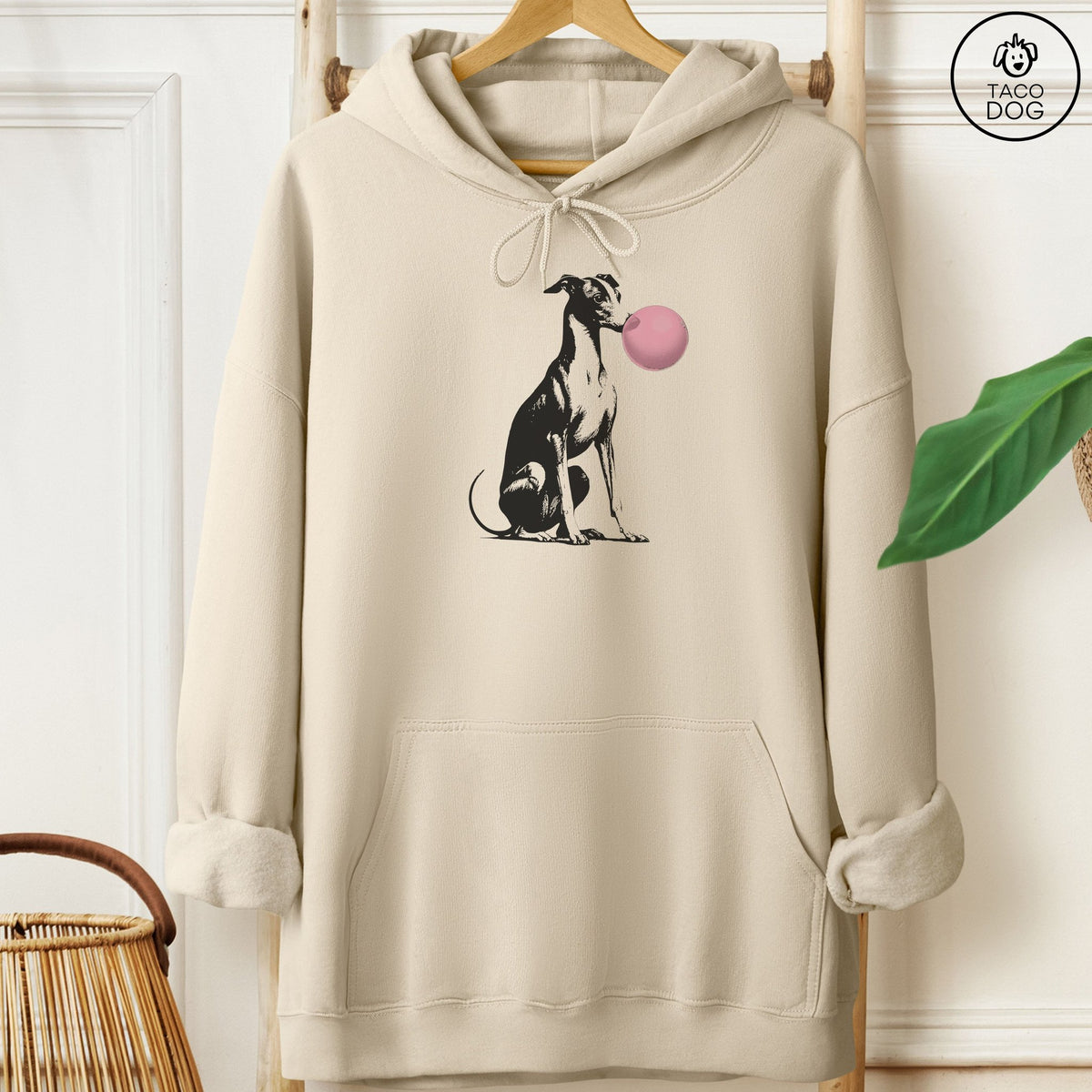 Italian Greyhound Whippet Gum Hoodie Sand Taco-Dog
