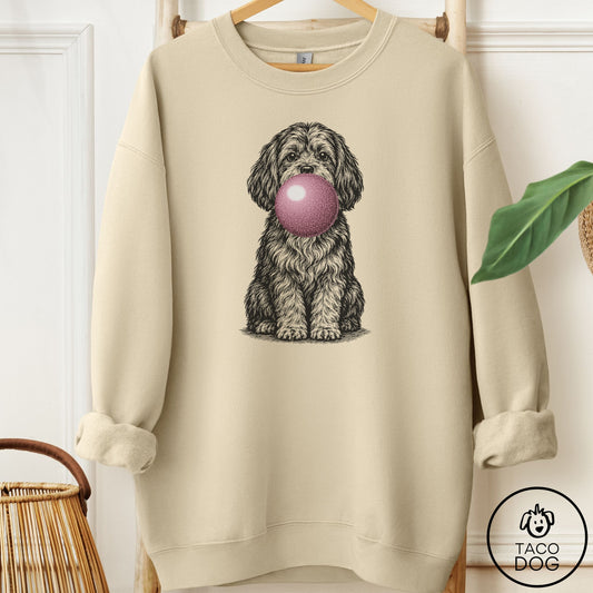 Havanese Gum Bubblegum Sweatshirt Sand Taco-Dog