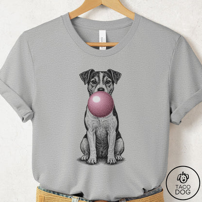 Jack Russell Gum Bubblegum T-Shirt Athletic Heather Taco-Dog