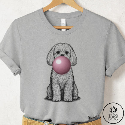 Maltese Gum Bubblegum T-Shirt Athletic Heather Taco-Dog