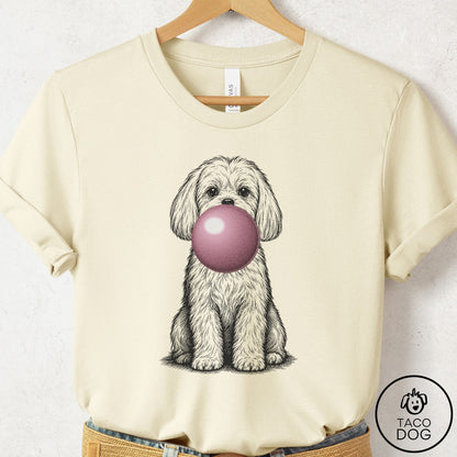 Maltese Gum Bubblegum T-Shirt Natural Taco-Dog