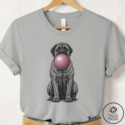 Mastiff Gum Bubblegum T-Shirt Athletic Heather Taco-Dog