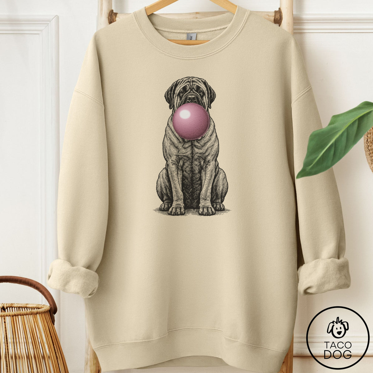 Mastiff Gum Bubblegum Sweatshirt Sand Taco-Dog