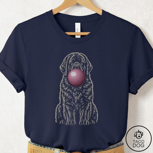 Newfoundland Gum Bubblegum T-Shirt Heather Midnight Navy Taco-Dog