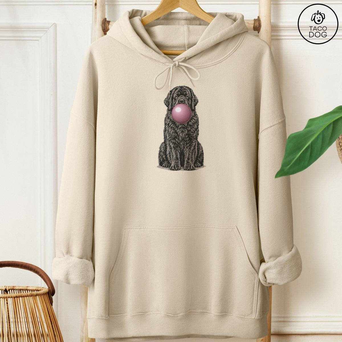 Newfoundland Gum Bubblegum Hoodie Sand Taco-Dog