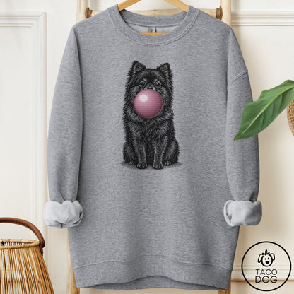 Pomeranian Gum Bubblegum Sweatshirt Graphite Heather Taco-Dog