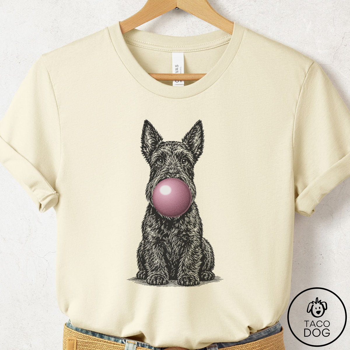 Scottie Gum Bubblegum T-Shirt Natural Taco-Dog