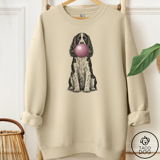 Springer Spaniel Gum Bubblegum Sweatshirt Sand Taco-Dog