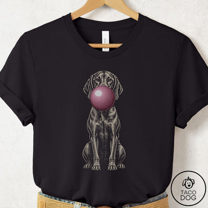 Vizsla Gum Bubblegum T-Shirt Black Taco-Dog