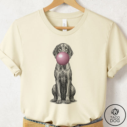 Vizsla Gum Bubblegum T-Shirt Natural Taco-Dog
