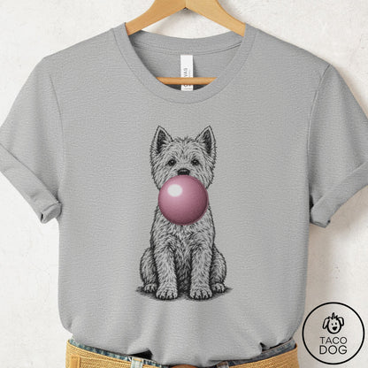 Westie Gum Bubblegum T-Shirt Athletic Heather Taco-Dog