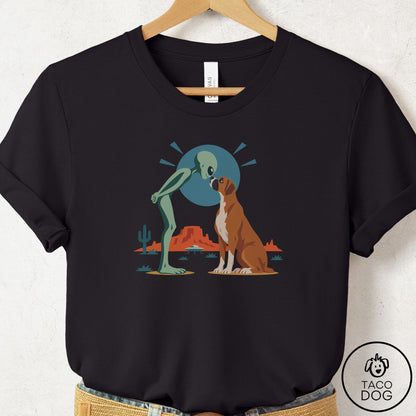 Boxer Hello Neighbor T-Shirt Black Taco-Dog