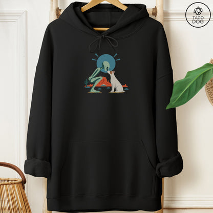 Bull Terrier Hello Neighbor Hoodie Black Taco-Dog