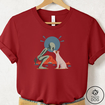 Bull Terrier Hello Neighbor T-Shirt Canvas Red Taco-Dog