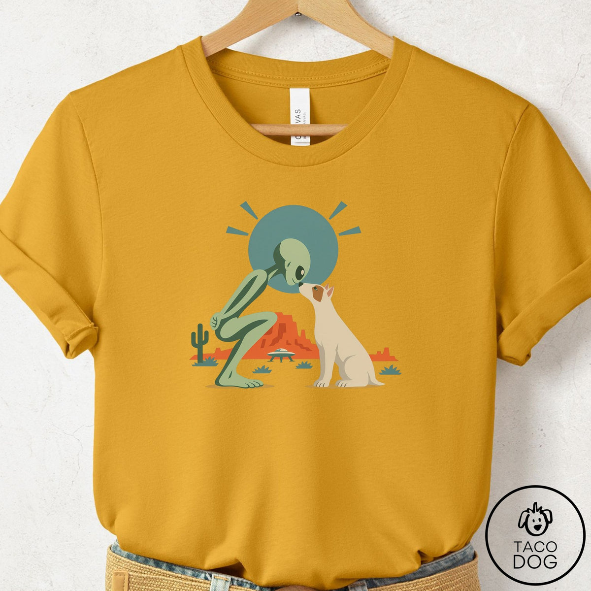 Bull Terrier Hello Neighbor T-Shirt, design close-up