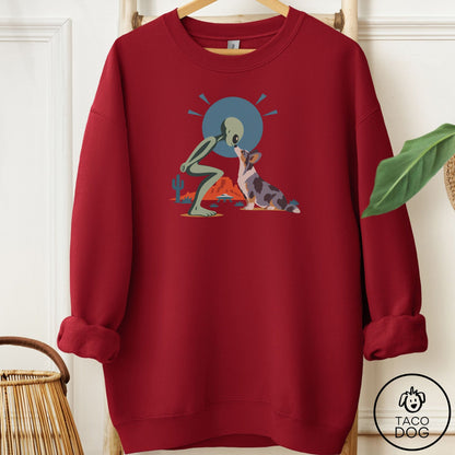 Cardigan Welsh Corgi Hello Neighbor Sweatshirt Garnet Taco-Dog