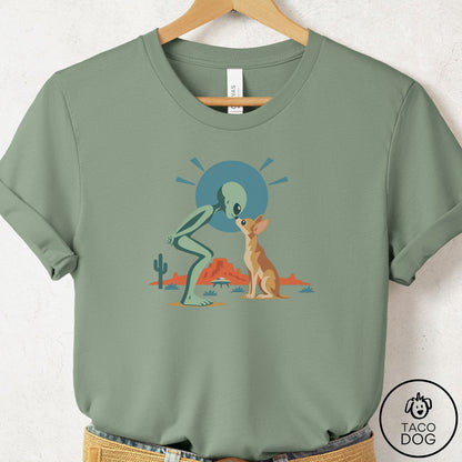 Chihuahua Hello Neighbor T-Shirt Sage Taco-Dog