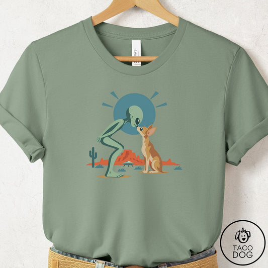 Chihuahua Hello Neighbor T-Shirt Sage Taco-Dog