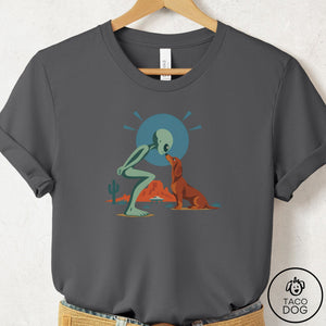 Dachshund Hello Neighbor T-Shirt Asphalt Taco-Dog