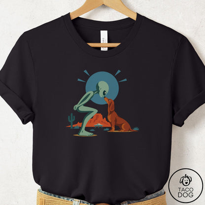 Dachshund Hello Neighbor T-Shirt Black Taco-Dog