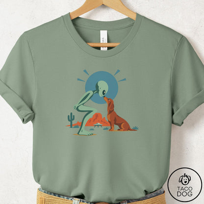 Dachshund Hello Neighbor T-Shirt Sage Taco-Dog