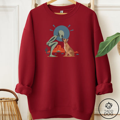 French Bulldog Frenchie Hello Neighbor Sweatshirt Garnet Taco-Dog