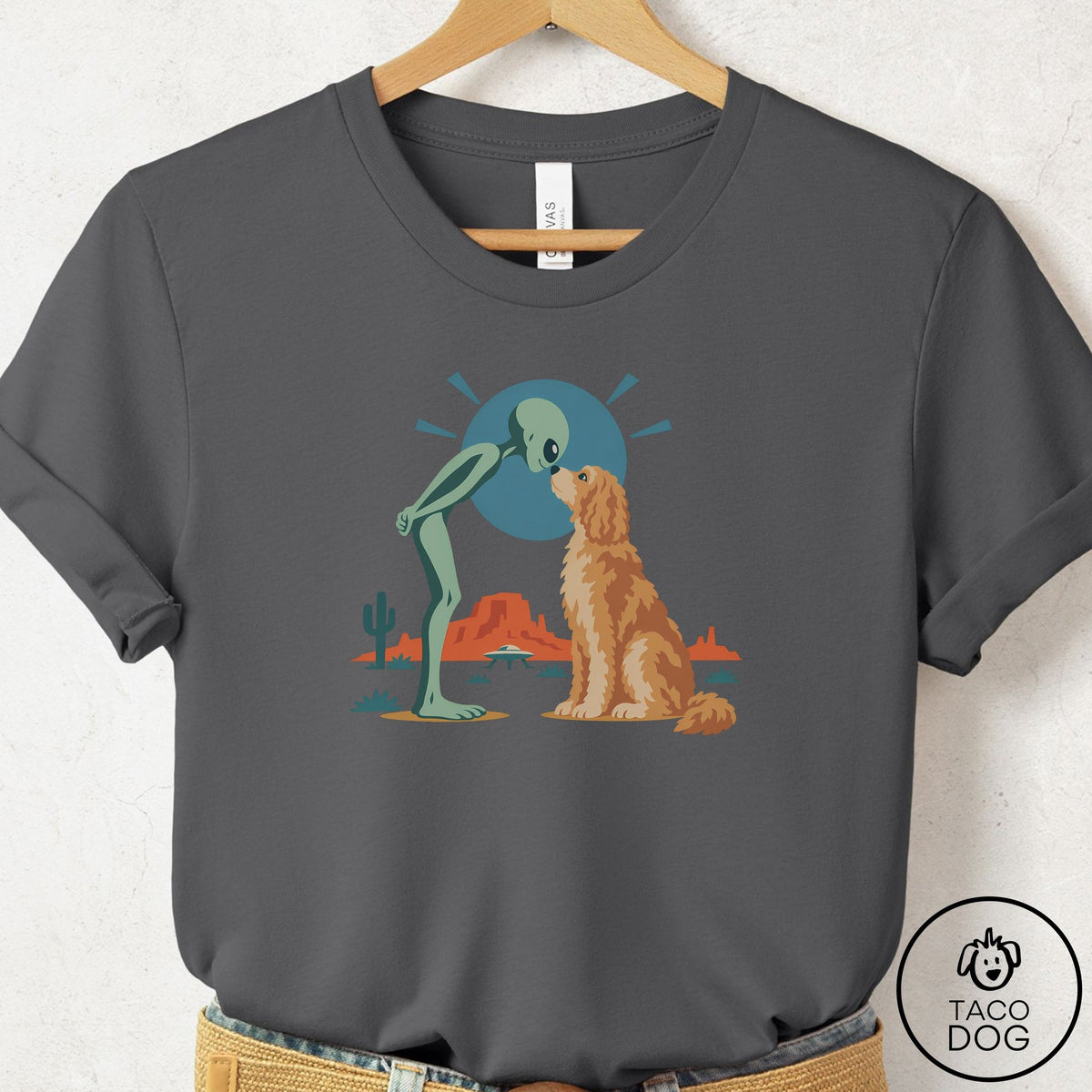 Doodle Hello Neighbor T-Shirt Asphalt Taco-Dog