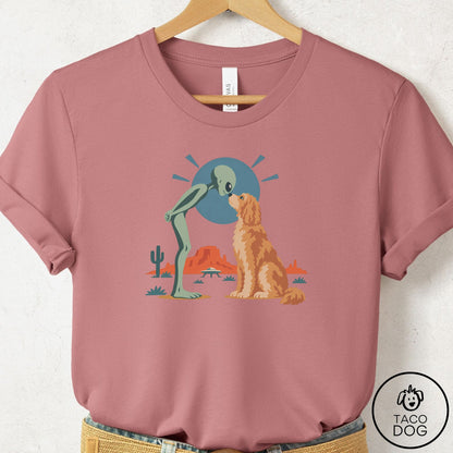 Doodle Hello Neighbor T-Shirt Mauve Taco-Dog