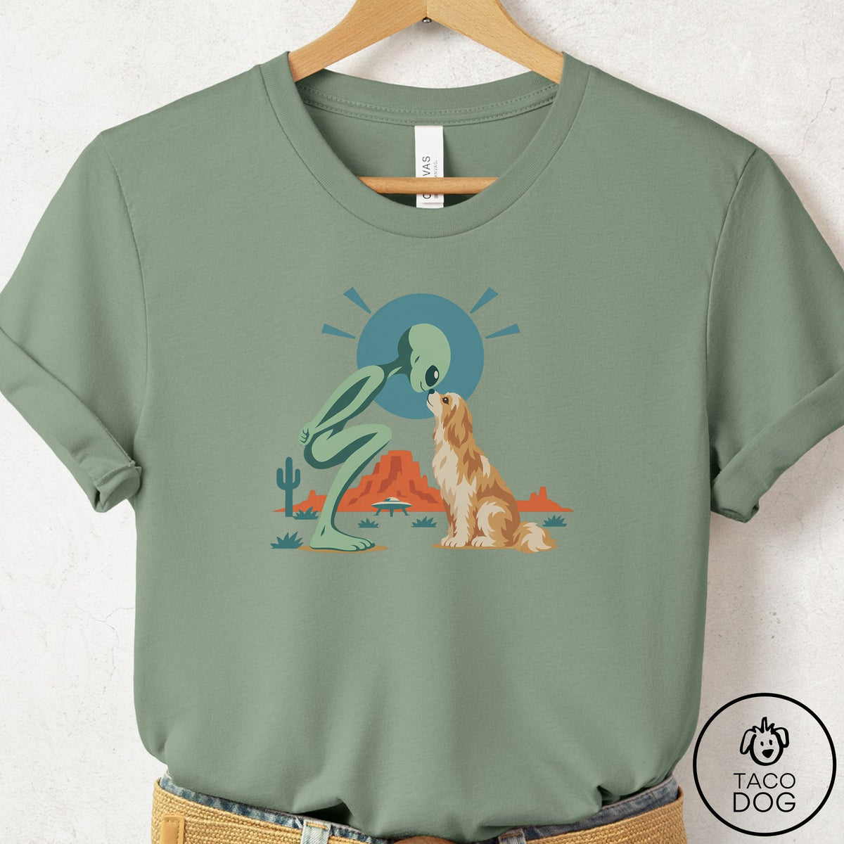 Havanese Hello Neighbor T-Shirt Sage Taco-Dog