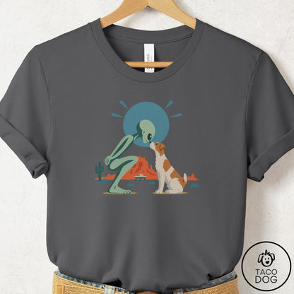 Jack Russell Hello Neighbor T-Shirt Asphalt Taco-Dog