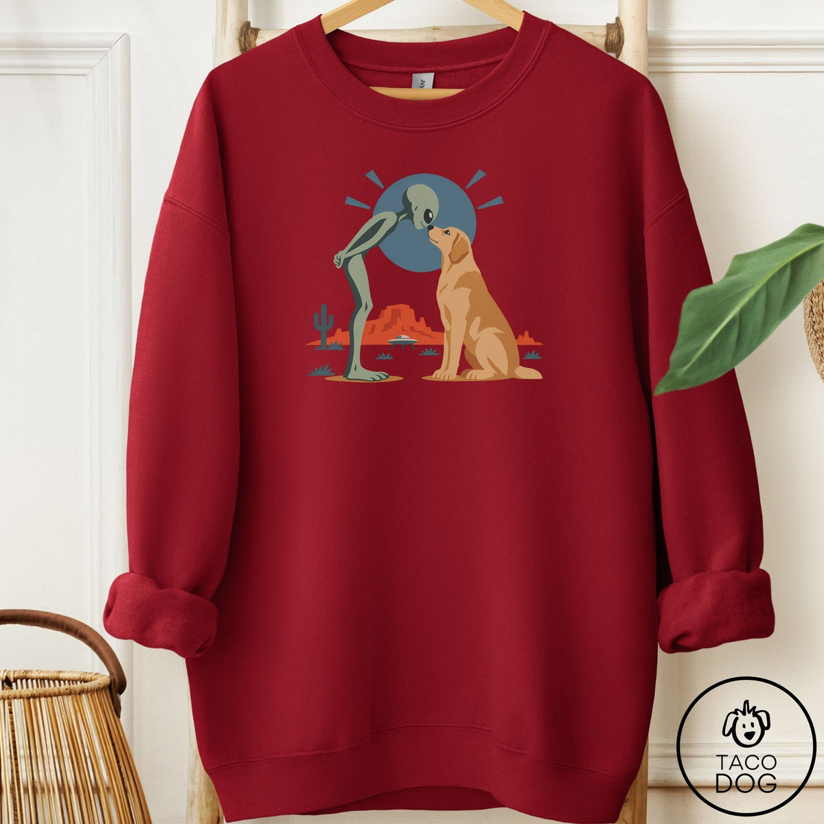 Labrador Retriever Hello Neighbor Sweatshirt Garnet Taco-Dog