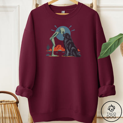 Newfoundland Hello Neighbor Sweatshirt Maroon Taco-Dog