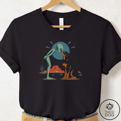 Rottweiler Hello Neighbor T-Shirt Black Taco-Dog