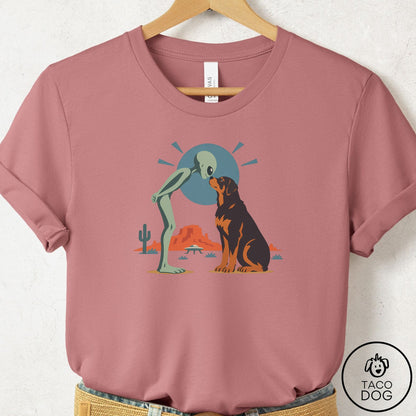 Rottweiler Hello Neighbor T-Shirt Mauve Taco-Dog