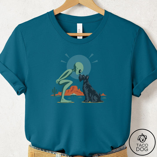 Scottie Hello Neighbor T-Shirt Deep Teal Taco-Dog