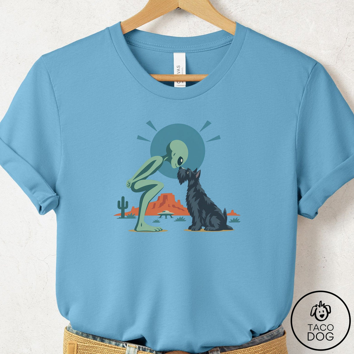 Scottie Hello Neighbor T-Shirt Ocean Blue Taco-Dog