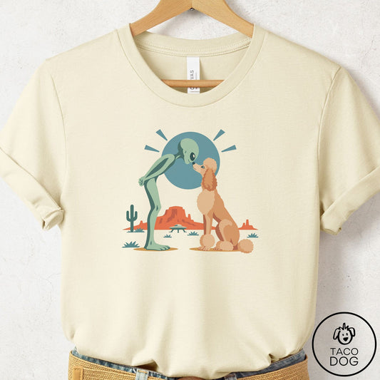 Poodle Hello Neighbor T-Shirt Natural Taco-Dog