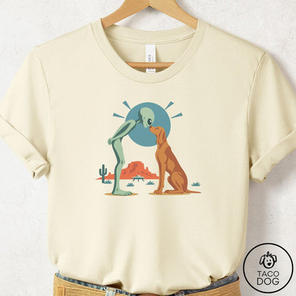 Vizsla Hello Neighbor T-Shirt Natural Taco-Dog