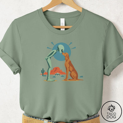 Vizsla Hello Neighbor T-Shirt Sage Taco-Dog