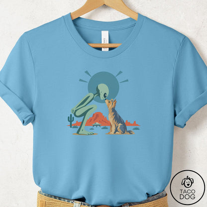 Yorkshire Terrier Yorkie Hello Neighbor T-Shirt Ocean Blue Taco-Dog