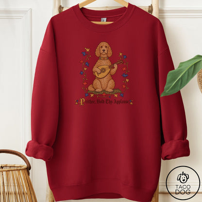 Doodle Hold Thy Applause Sweatshirt Garnet Taco-Dog