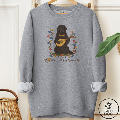 Newfoundland Hold Thy Applause Sweatshirt Graphite Heather Taco-Dog