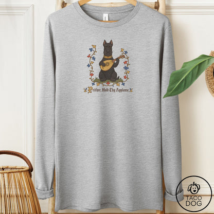 Scottie Hold Thy Applause Long Sleeve Tee Athletic Heather Taco-Dog