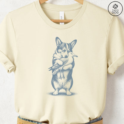 Corgi Hug T-Shirt Natural S Taco-Dog